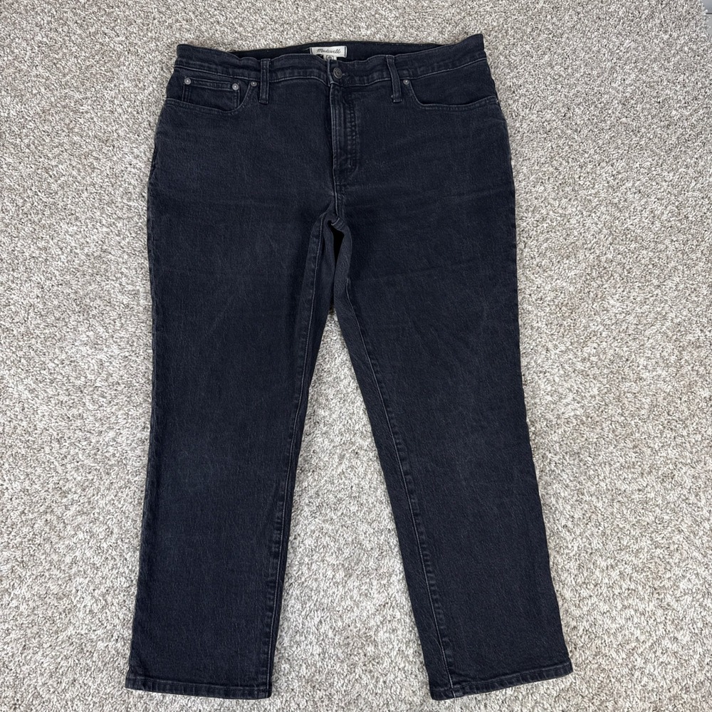 Madewell Jeans Womens 33‎ Black Mid Rise Perfect Vintage Tapered Denim Classic